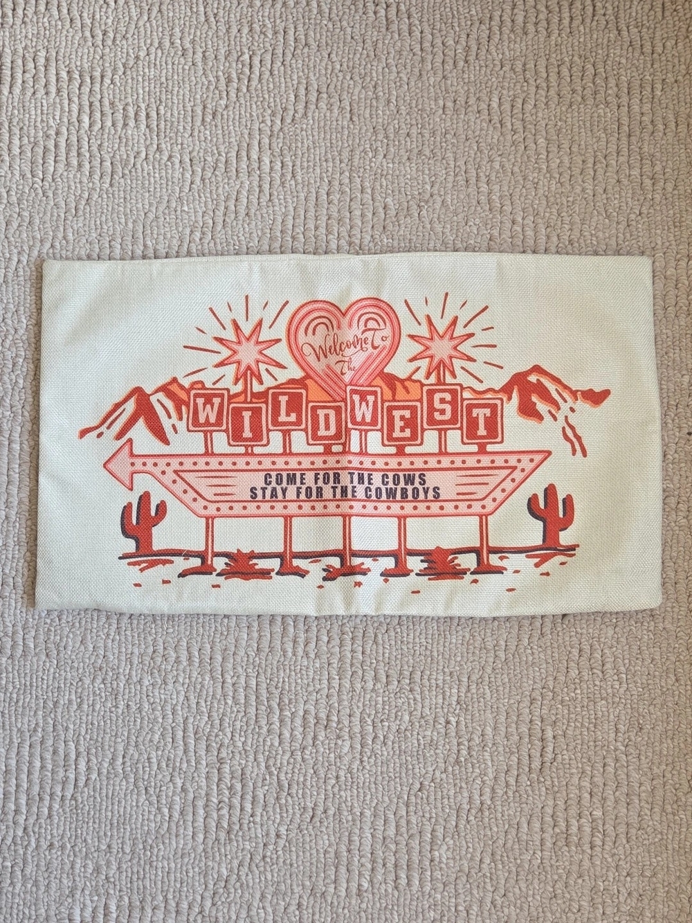 Wild West  Pillow Sham 19inx11in